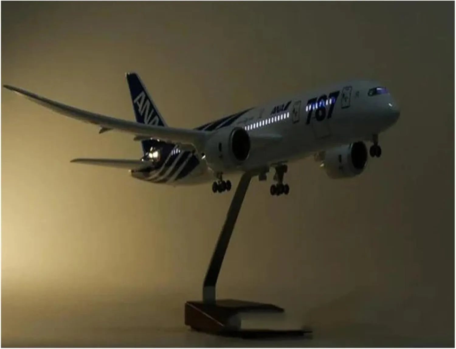 1:130 Scale for B787 Diecast Resin Plane Model with Light and Wheels Home Decor(No Light)