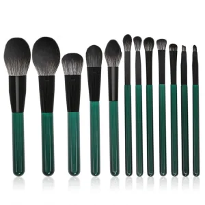 12 Makeup Brush Set Full Set Of Wooden Handle Loose Powder Brush Beauty Tools