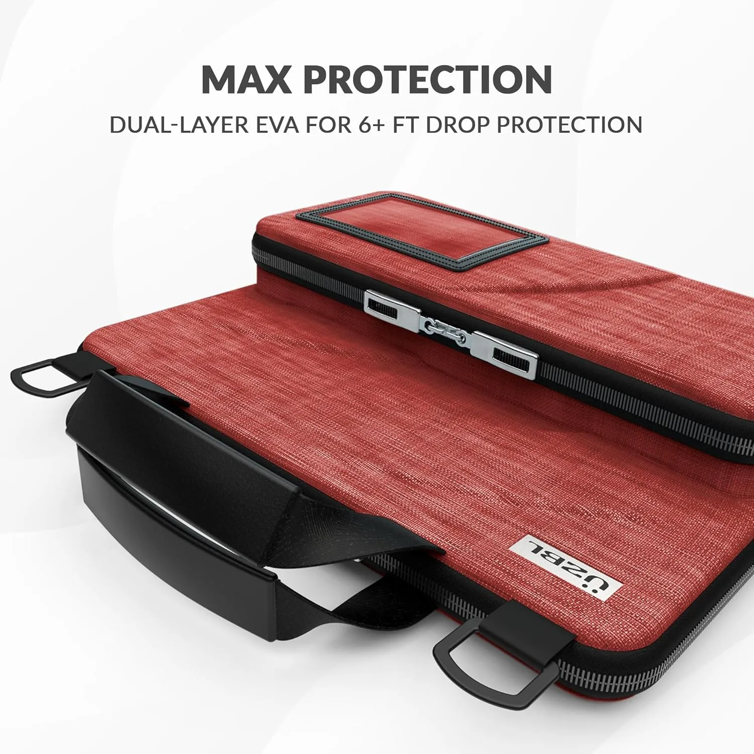 13-14 Inch Always-On Chromebook Case with Pouch and Shoulder Strap, Work-in Hard Protective Laptop Case for Students & Business