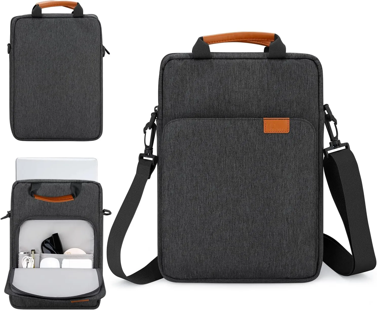 13 inch Laptop Sleeve with Shoulder Strap and Handle,Computer Bag Carrying Case for 13.3 Apple MacBook iPad,Chromebook