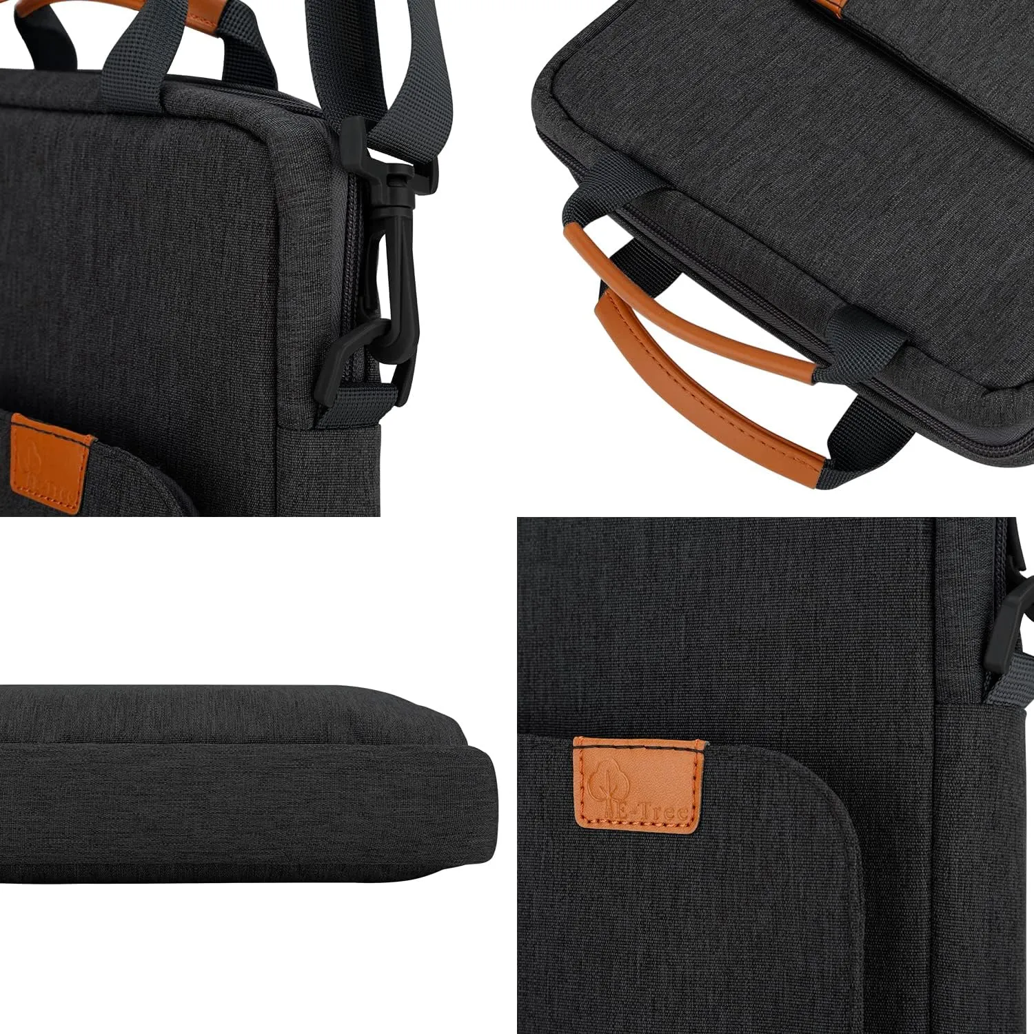 13 inch Laptop Sleeve with Shoulder Strap and Handle,Computer Bag Carrying Case for 13.3 Apple MacBook iPad,Chromebook