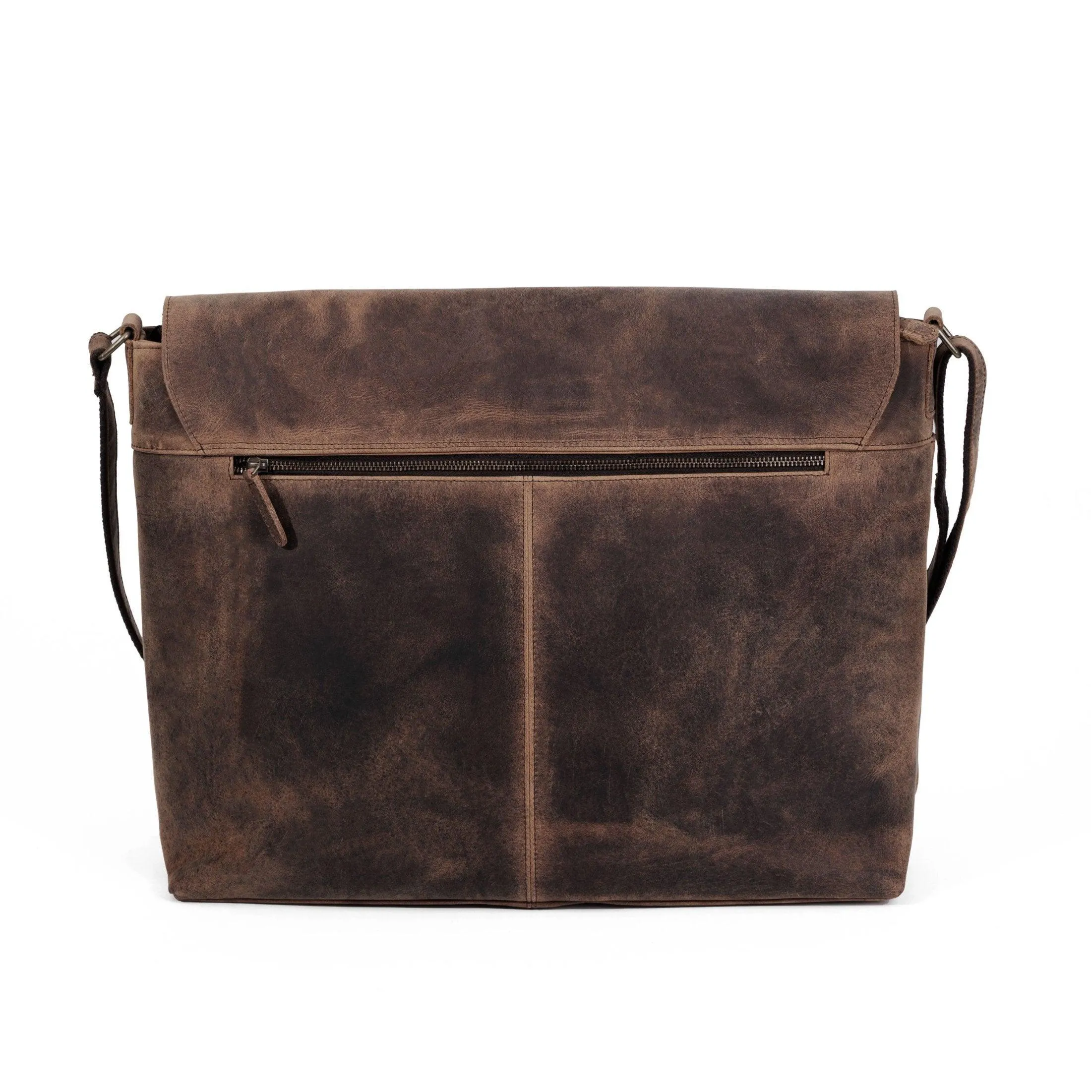15" Handmade Leather Laptop Messenger Bag – Premium Computer Satchel