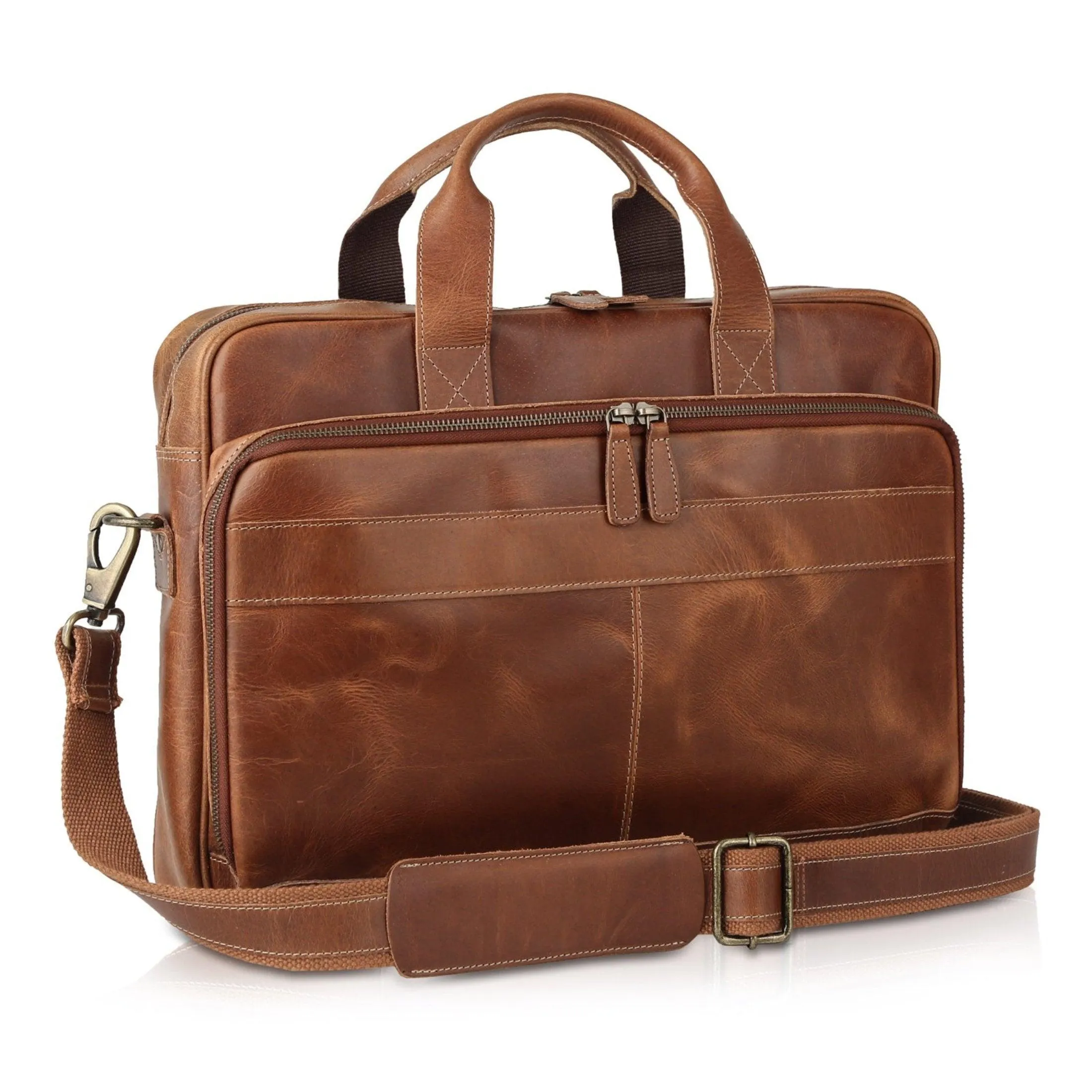 18-Inch Leather Briefcase