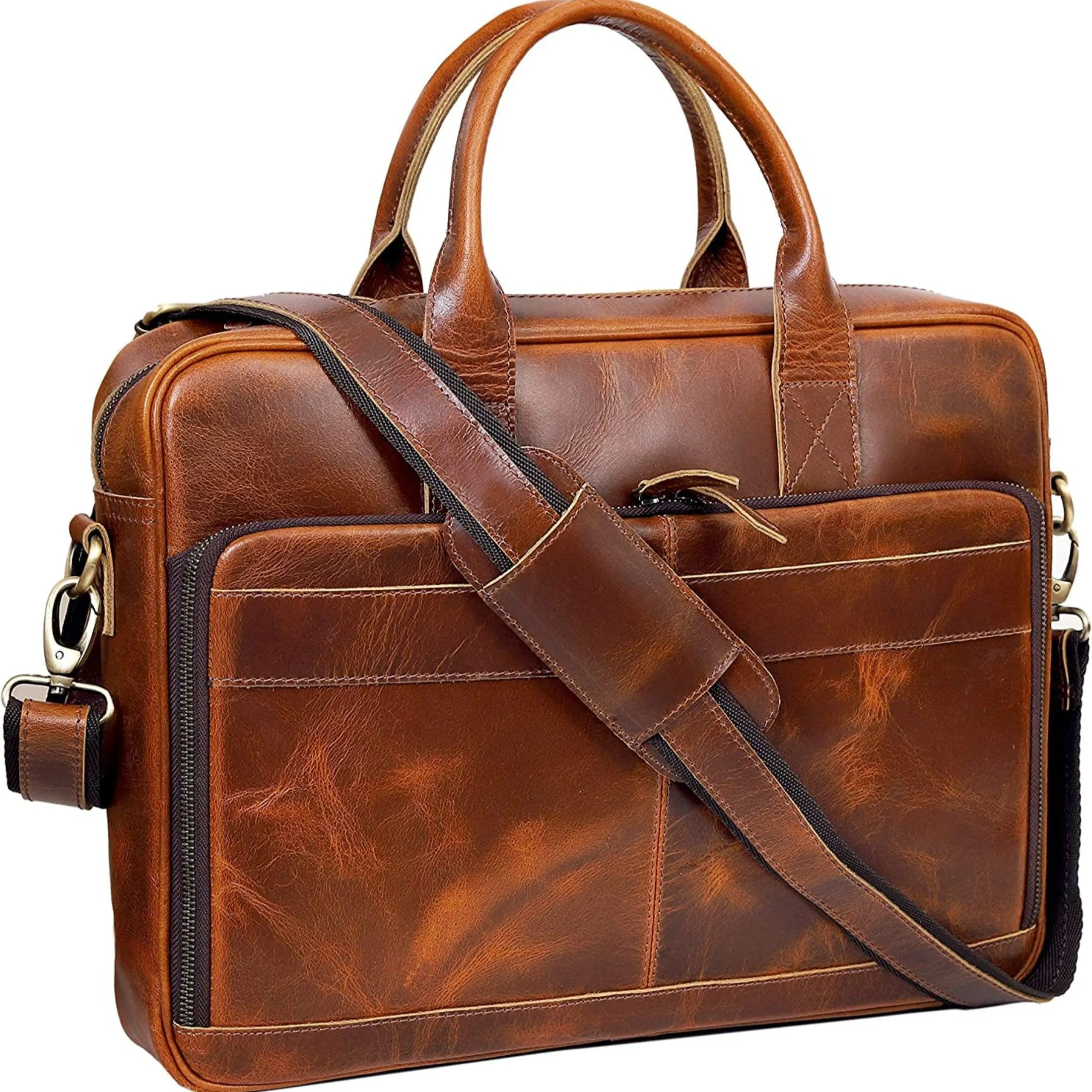 18-Inch Leather Briefcase