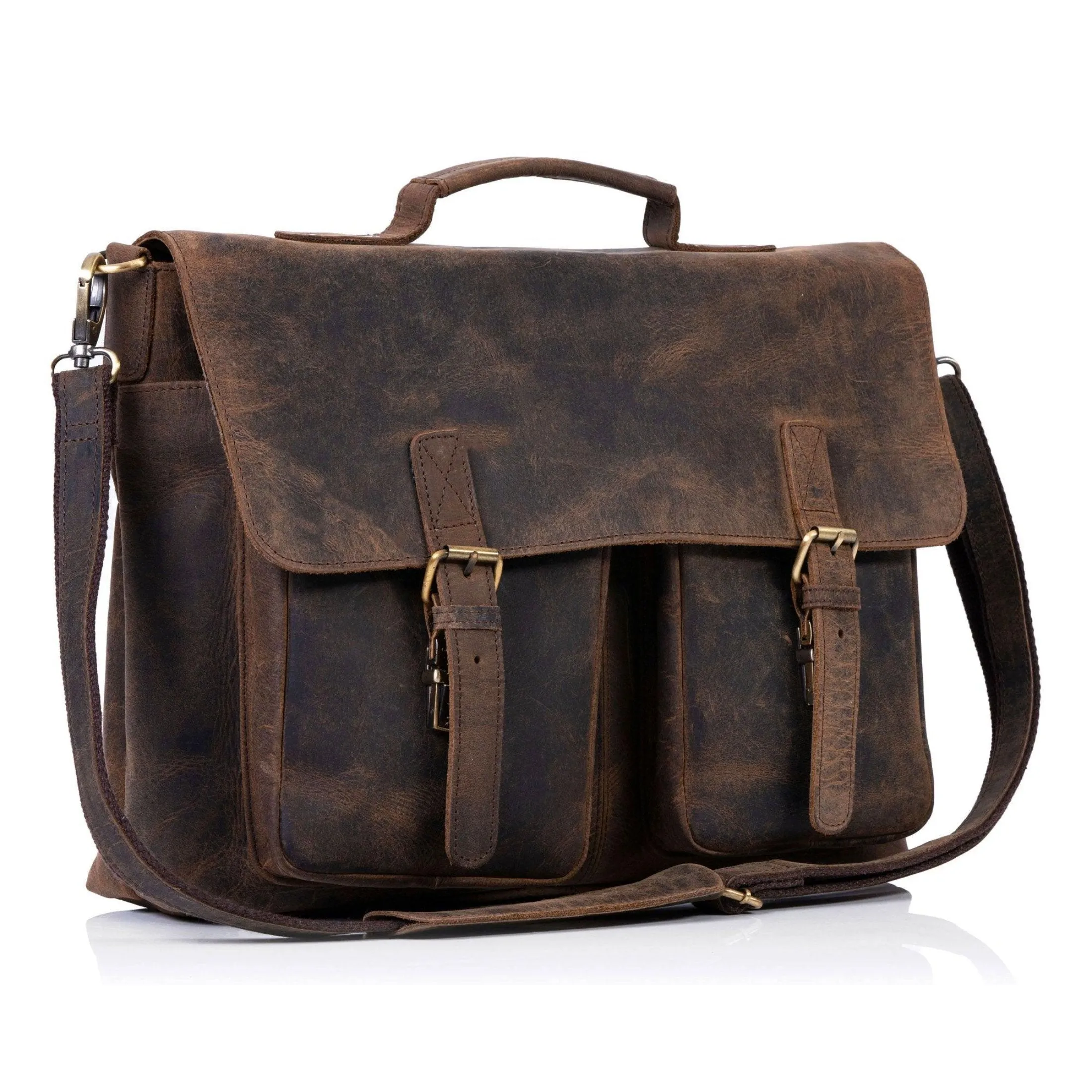 18-Inch Leather Briefcase