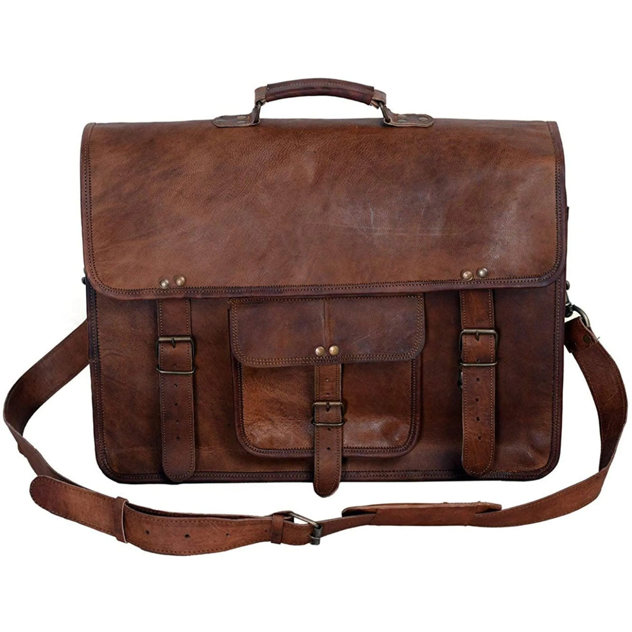 18-Inch Leather Briefcase