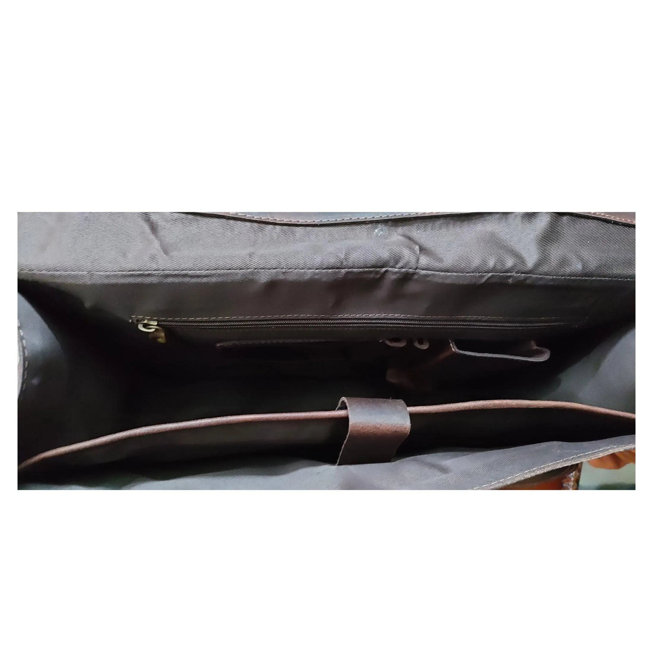 18" Genuine Buffalo Leather Briefcase – Handmade Laptop Bag | Satchel