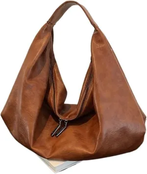 2024 New Women's Leather Handbag Large Capacity Soft Crossbody Handbag Daily Travel Business Activities
