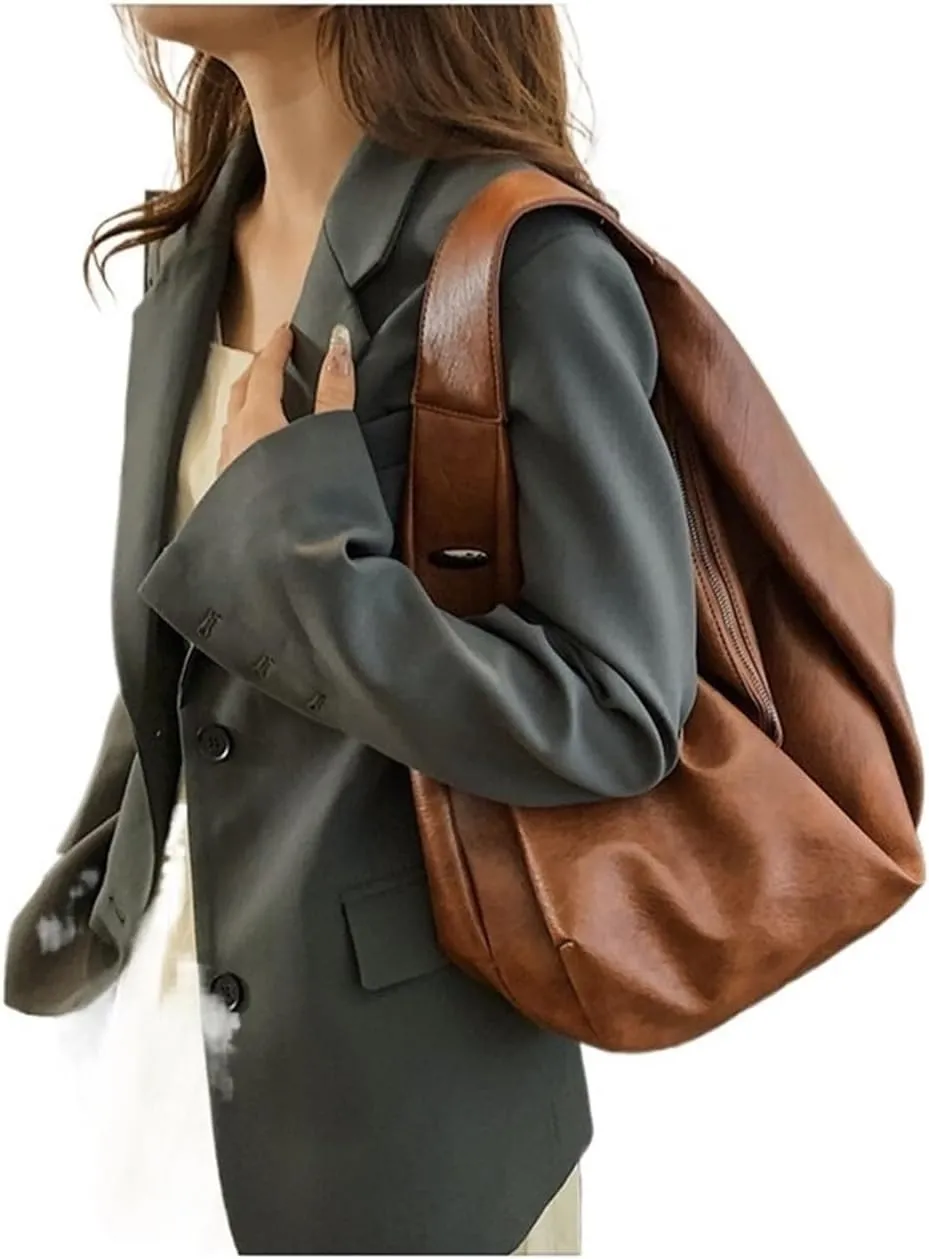 2024 New Women's Leather Handbag Large Capacity Soft Crossbody Handbag Daily Travel Business Activities