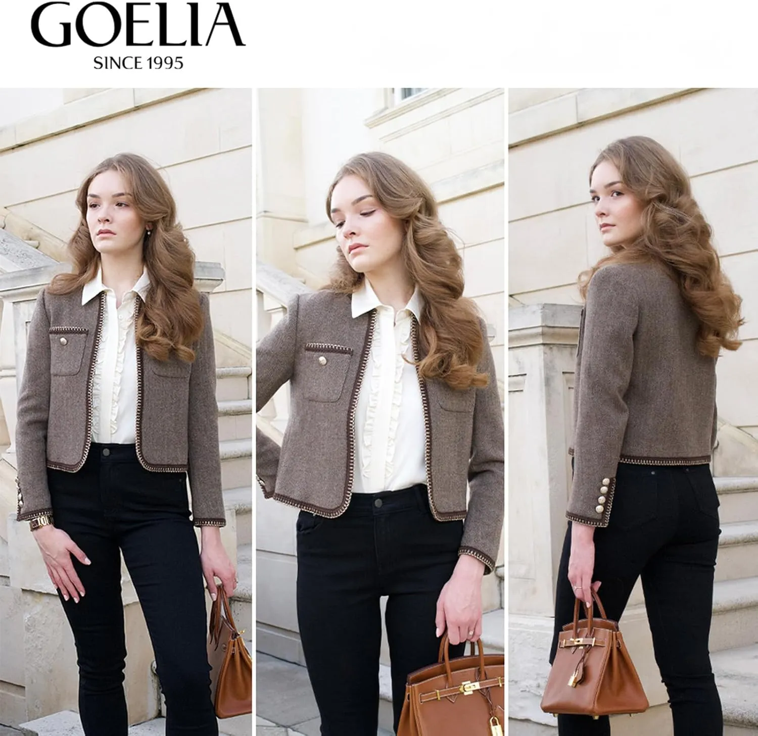 2025 Womens Casual Blazers Long Sleeve Work Office Open Front Suit Jacket Business Blazer
