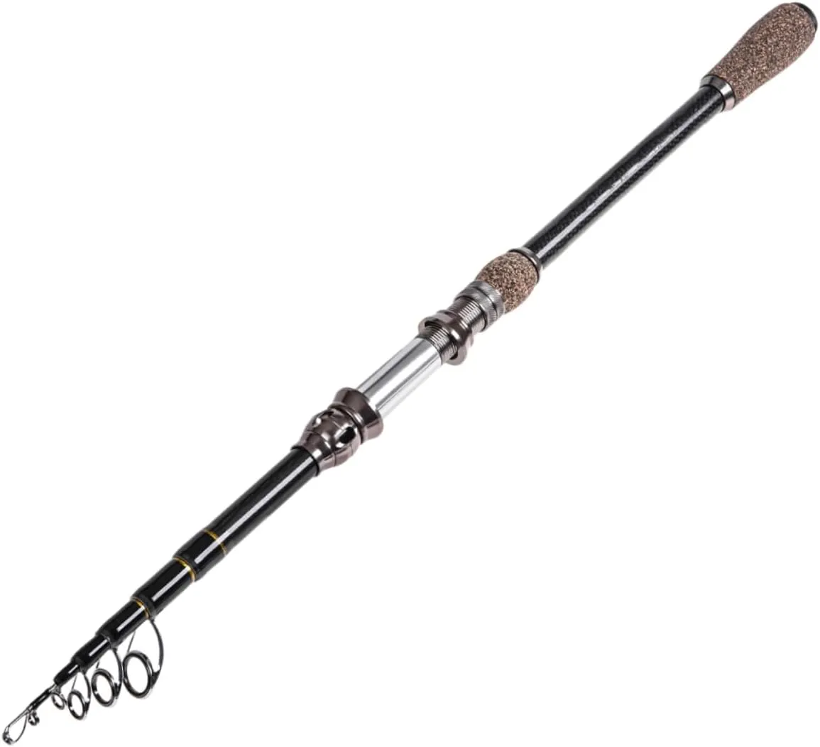 2.4M Telescopic Fishing Pole Portable Sea Fishing Rod for Freshwater and Saltwater Ergonomic Handle Tangle Design Stylish Fishing Gear for