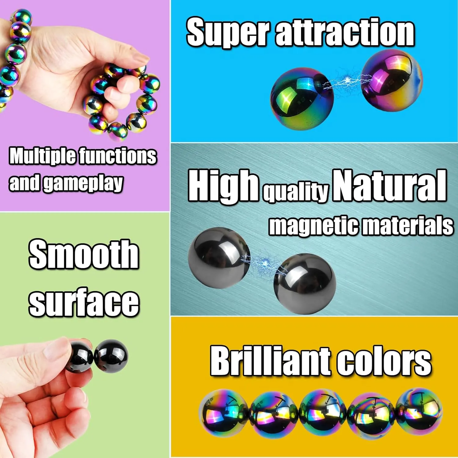 28 Pcs Magnetic Balls Fidget Toy, Adult Fidget Toys, Magnet Balls Can Replace Ferrite Putty, Office Desktop Decoration, Stress Relief, Anti Anxiety, Executive Desk Toys (Black)
