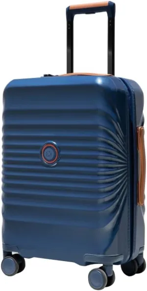 28" Lightweight Hardshell Luggage - Expandable Checked Suitcase with Lock, USB Charging Port & Wheel Lock - Spinner Wheels & Leather Handle (Blue   ABS PC)