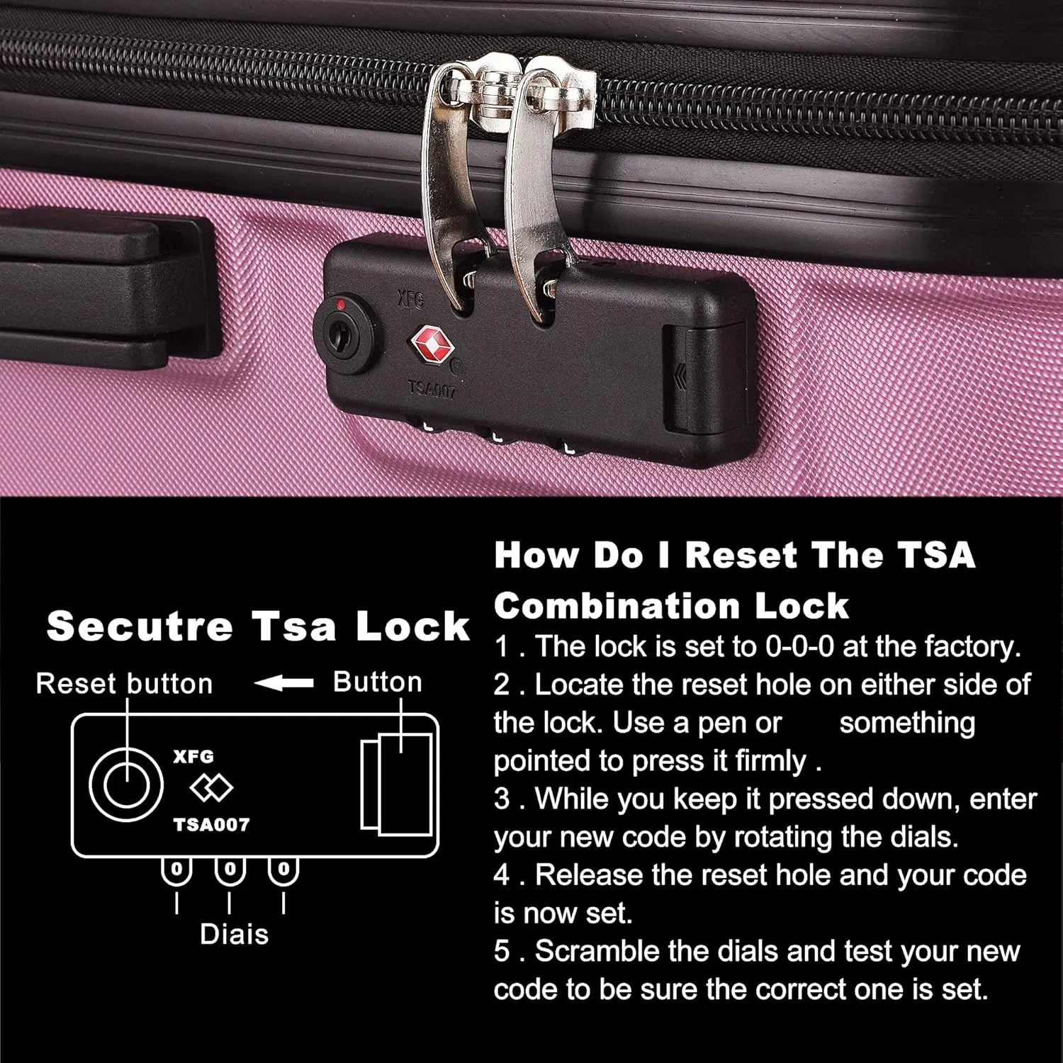 3 Piece Hardshell Luggage Sets 20in/24in/28in Expandable Hardside Lightweight Durable Suitcase Sets with 360 Degree Spinner Wheels and TSA Lock Pink As Shown One Size
