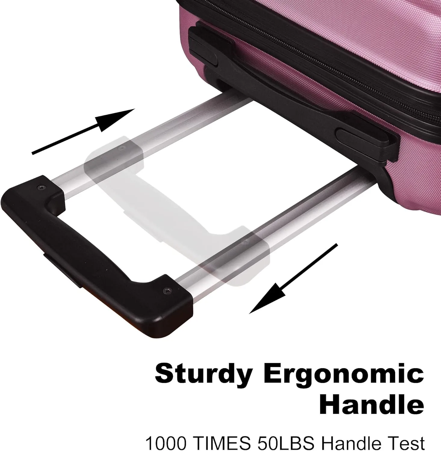 3 Piece Hardshell Luggage Sets 20in/24in/28in Expandable Hardside Lightweight Durable Suitcase Sets with 360 Degree Spinner Wheels and TSA Lock Pink As Shown One Size