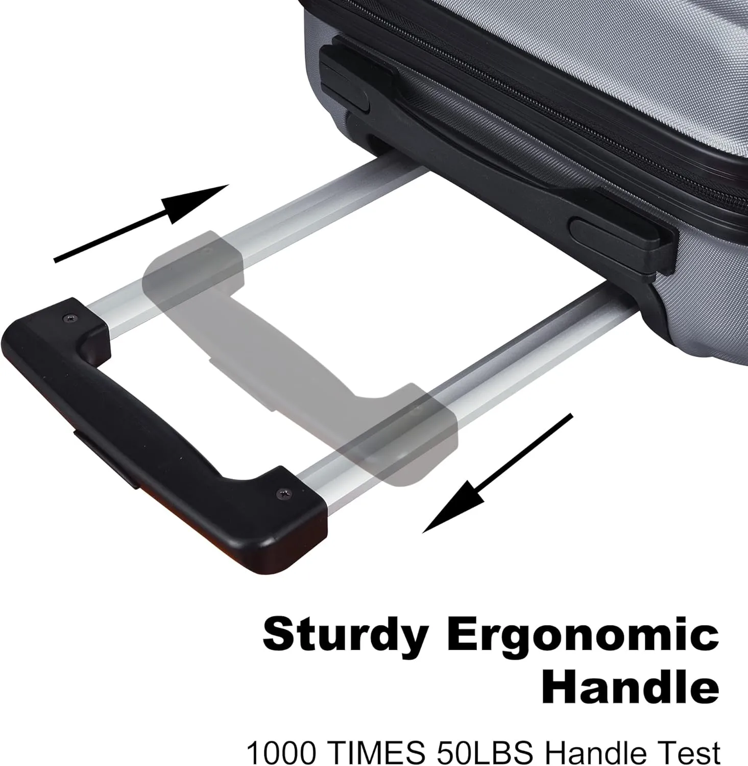 3 Piece Hardshell Luggage Sets 20in/24in/28in Expandable Hardside Lightweight Durable Suitcase Sets with 360 Degree Spinner Wheels and TSA Lock Silver As Shown One Size