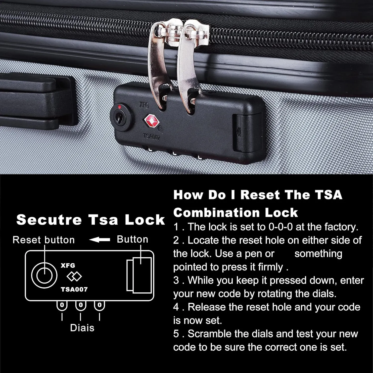 3 Piece Hardshell Luggage Sets 20in/24in/28in Expandable Hardside Lightweight Durable Suitcase Sets with 360 Degree Spinner Wheels and TSA Lock Silver As Shown One Size