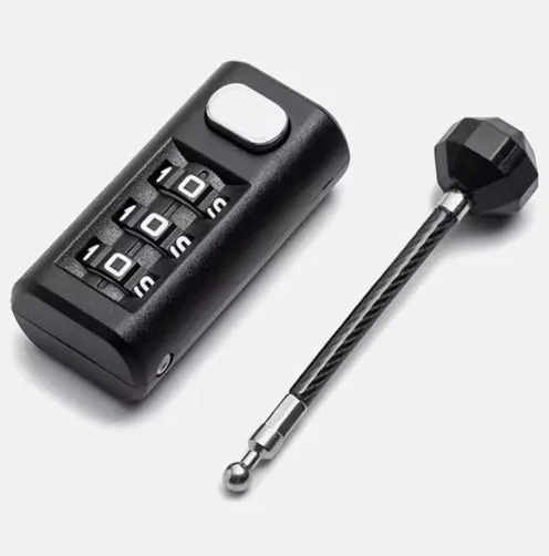 3-Position combination lock Resettable Coded Lock Backpack Zipper Lock Luggage Padlock Dormitory Cabinet Lock