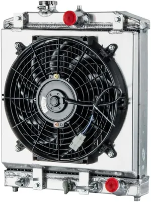 3-Row Radiator & Fan Kit for 1992-2000 Honda Civic D15/D16/EG/EK/Del Sol & Integra