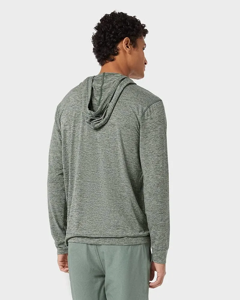 32 Degrees Men's Cool Classic Long Sleeve Hooded T-Shirt | Anti-Odor | 4-Way Stretch | Moisture Wicking