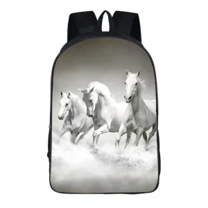 3D Animal Horse Printing School bags