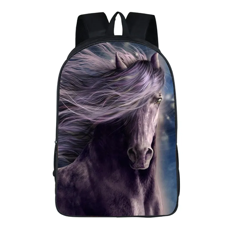 3D Animal Horse Printing School bags