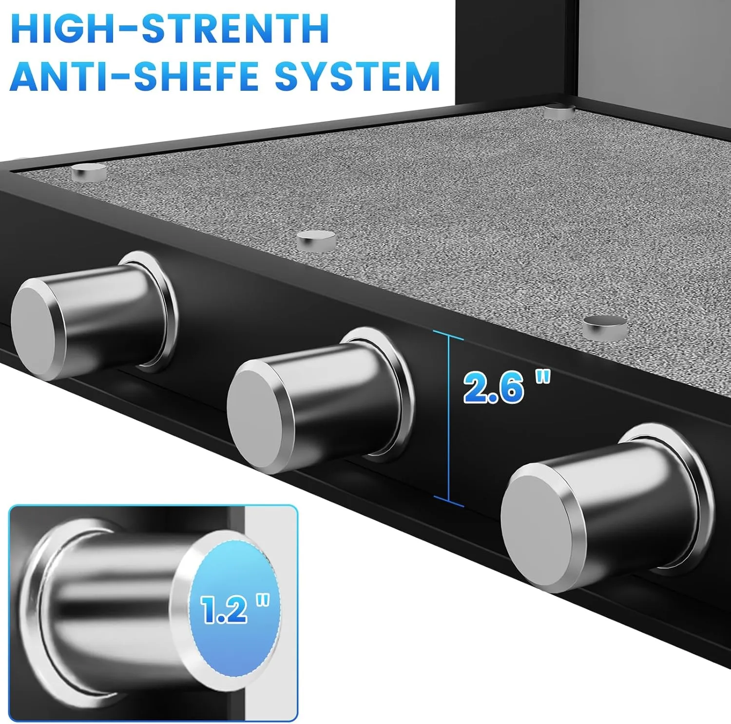 4.5 Cuft Large Biometric Fireproof Safe for Home Use, Quick-Access Fingerprint Safe Box with Fireproof Document Bag, 3 Removable Shelves and Dual Alert, Security Safety Box for Home Office