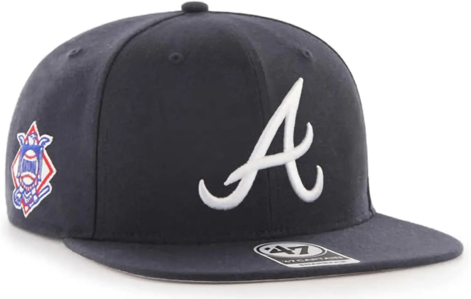 47 MLB Sure Shot Captain Hat Adjustable Structured 6-Panel Snapback Hat Cap, Adult One Size Fits All