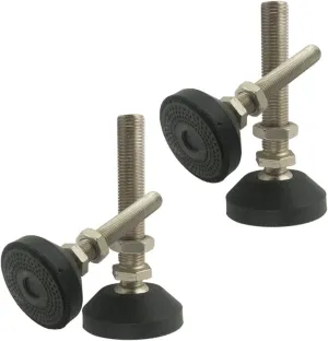 4pcs M12x100mm Adjustable Furniture Leveling Feet, Thread Foot Cups, Nylon Base 50mm Diameter, for Sofa, Cabinet, Workshops, Offices