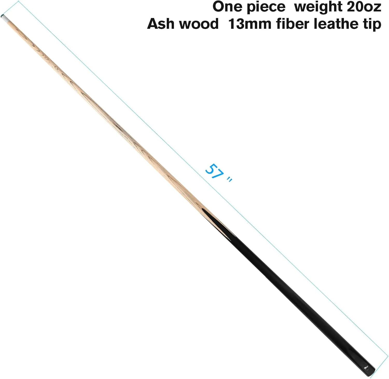 58" one Piece Pool cue Stick with 13MM Leather tip, Weight 20OZ Billiards cue Stick, Pool Stick Set of 4 or Set of 6