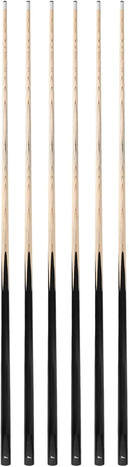 58" one Piece Pool cue Stick with 13MM Leather tip, Weight 20OZ Billiards cue Stick, Pool Stick Set of 4 or Set of 6