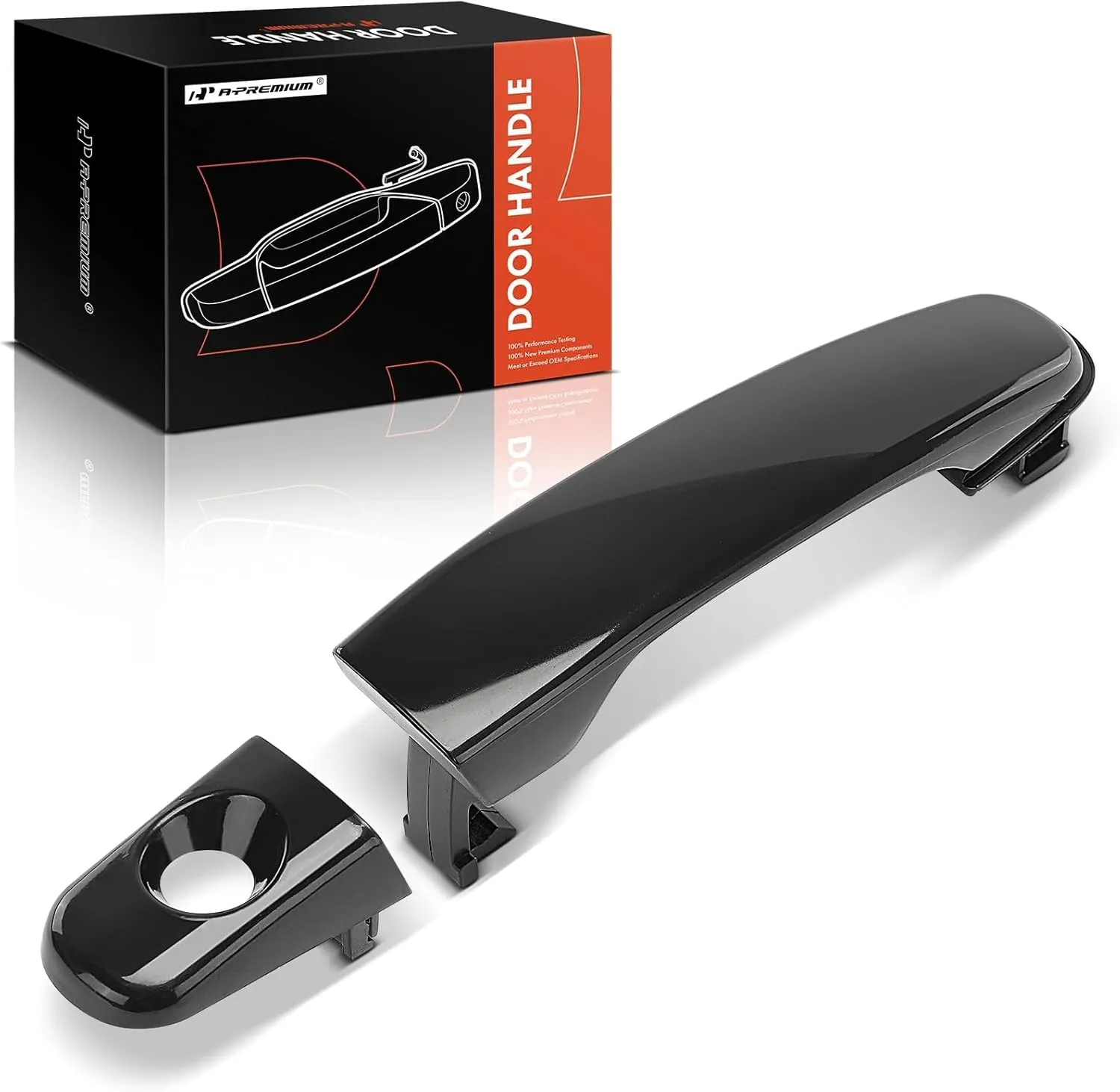 A-Premium Front Left Driver Side Exterior Door Handle with Keyhole Compatible with Chevrolet Equinox 2005-2009, Malibu 2004-2008, HHR 2006-2011 & Suzuki XL-7 & Pontiac G6, Torrent, Smooth Black