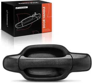 A-Premium Rear Driver Side Exterior Door Handle Without Keyhole Compatible with Chevrolet Colorado & GMC Canyon, 2004 2005 2006 2007, Crew Cab Pickup, Textured Black, Replace# 25802004