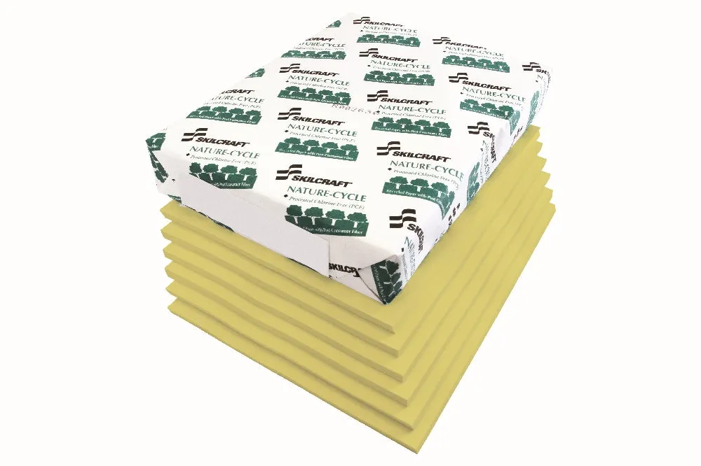 AbilityOne® Dual Purpose Xerographic Copy Paper, 8-1/2" x 11", Yellow