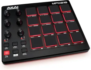 AKAI Professional MPD218 - USB MIDI Controller with 16 MPC Drum Pads, 6 Assignable Knobs, Note Repeat & Full Level Buttons and Production Software