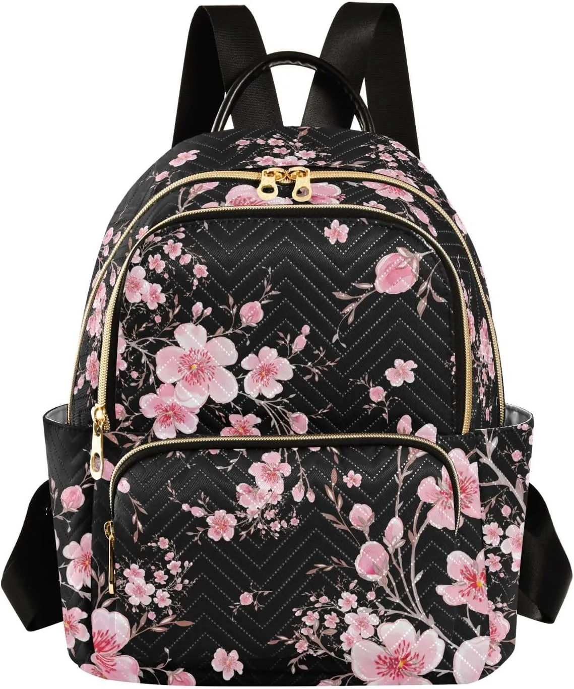 ALAZA Cherry Blossom Sakura Floral Small Backpack Purse for Women Travel Bag Fashion Daypack Back Pack Shoulder Bag