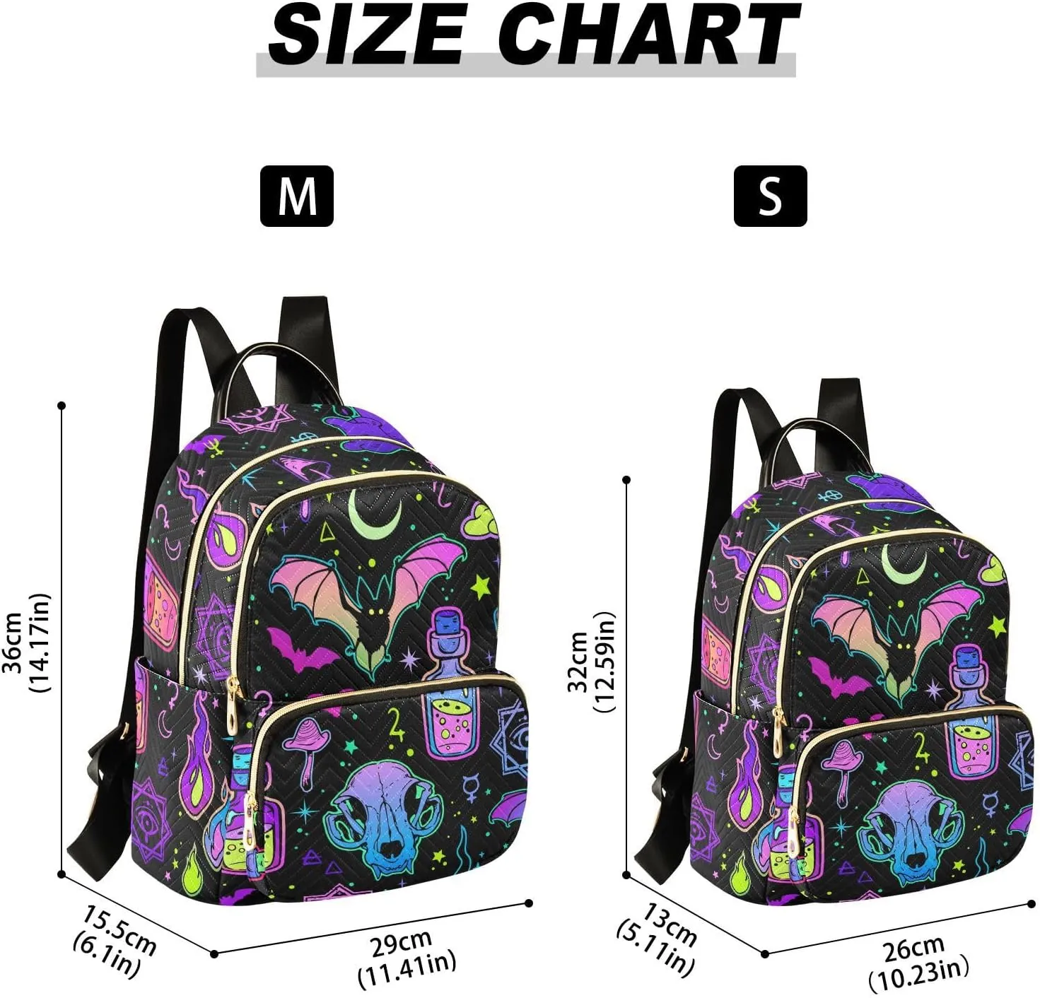 ALAZA Moon Stars Witchery Mini Backpack Purse for Women Travel Bag Fashion Daypack Back Pack Shoulder Bag