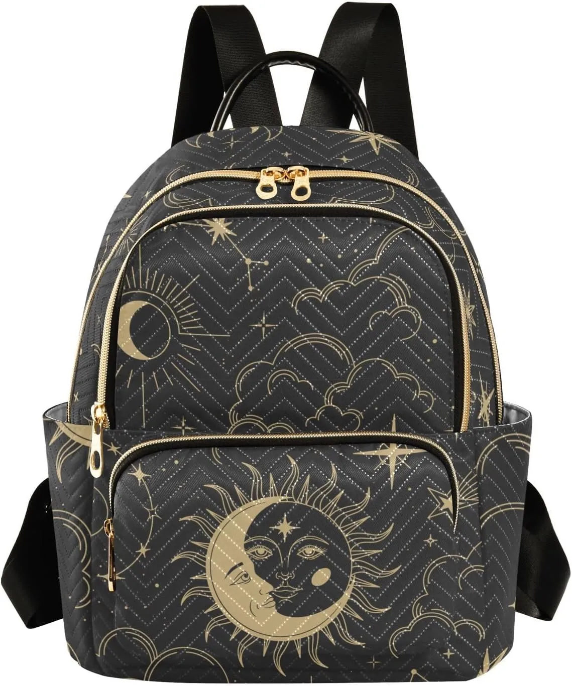 ALAZA Sun Moon Stars Constellations Witchery Mini Backpack Purse for Women Travel Bag Fashion Daypack Back Pack Shoulder Bag