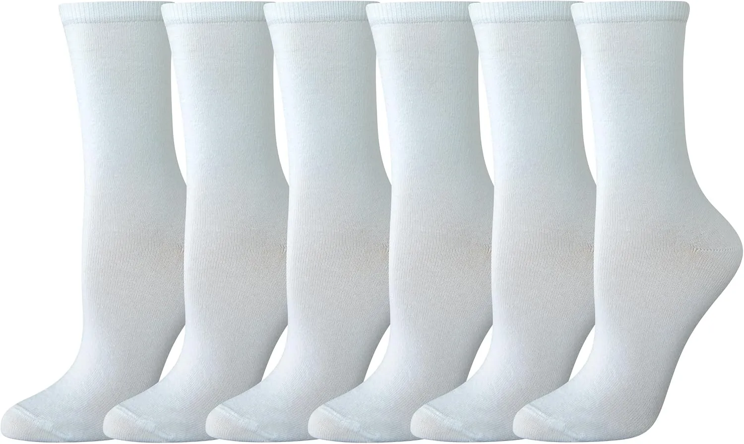Amazon Essentials Women's Casual Crew Socks, 6 Pairs
