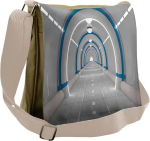 Ambesonne Animation Messenger Bag, Galaxy Spaceflight, Unisex Cross-body
