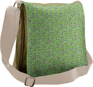 Ambesonne Car Race Track Messenger Bag, Cars on Roads, Unisex Cross-body