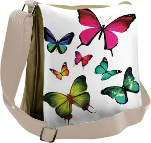 Ambesonne Colorful Messenger Bag, Summer Tropic Jungle, Unisex Cross-body