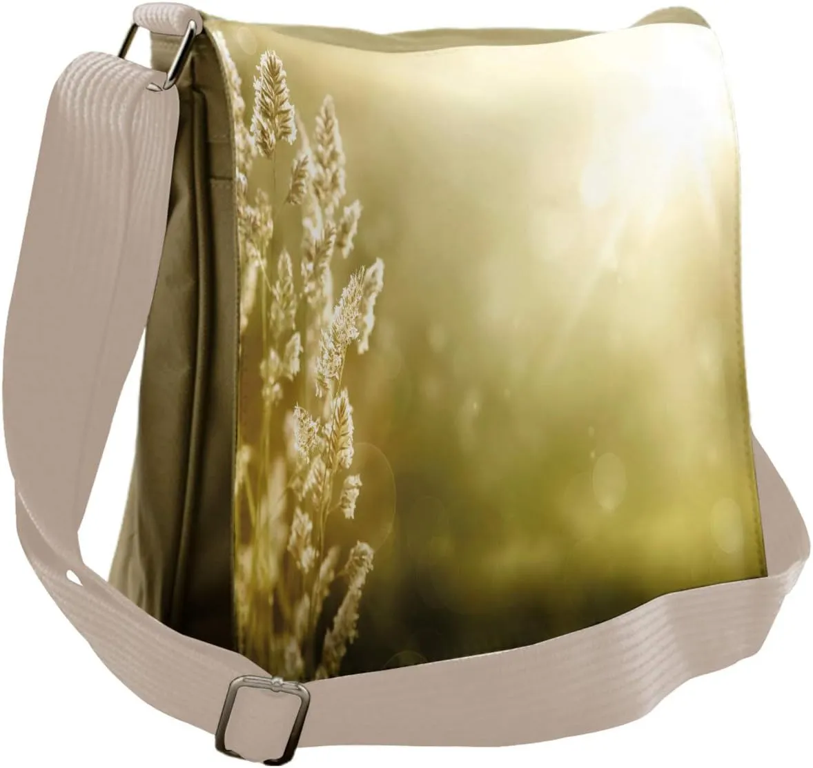Ambesonne Fall Messenger Bag, Scenic Autumn Meadow, Unisex Cross-body