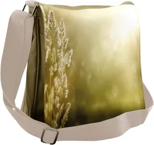 Ambesonne Fall Messenger Bag, Scenic Autumn Meadow, Unisex Cross-body