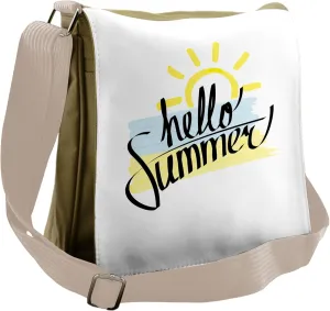 Ambesonne Hello Summer Messenger Bag, Brush Strokes Art, Unisex Cross-body