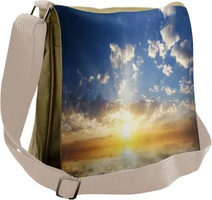 Ambesonne Mystic Messenger Bag, Sunset Reflection on Sea, Unisex Cross-body
