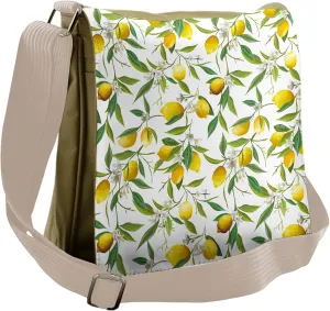 Ambesonne Nature Messenger Bag, Lemon Woody Romantic, Unisex Cross-body