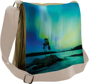 Ambesonne Nature Messenger Bag, Rocky Stone River, Unisex Cross-body