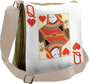 Ambesonne Queen Messenger Bag, Playing Poker Card Deck, Unisex Cross-body