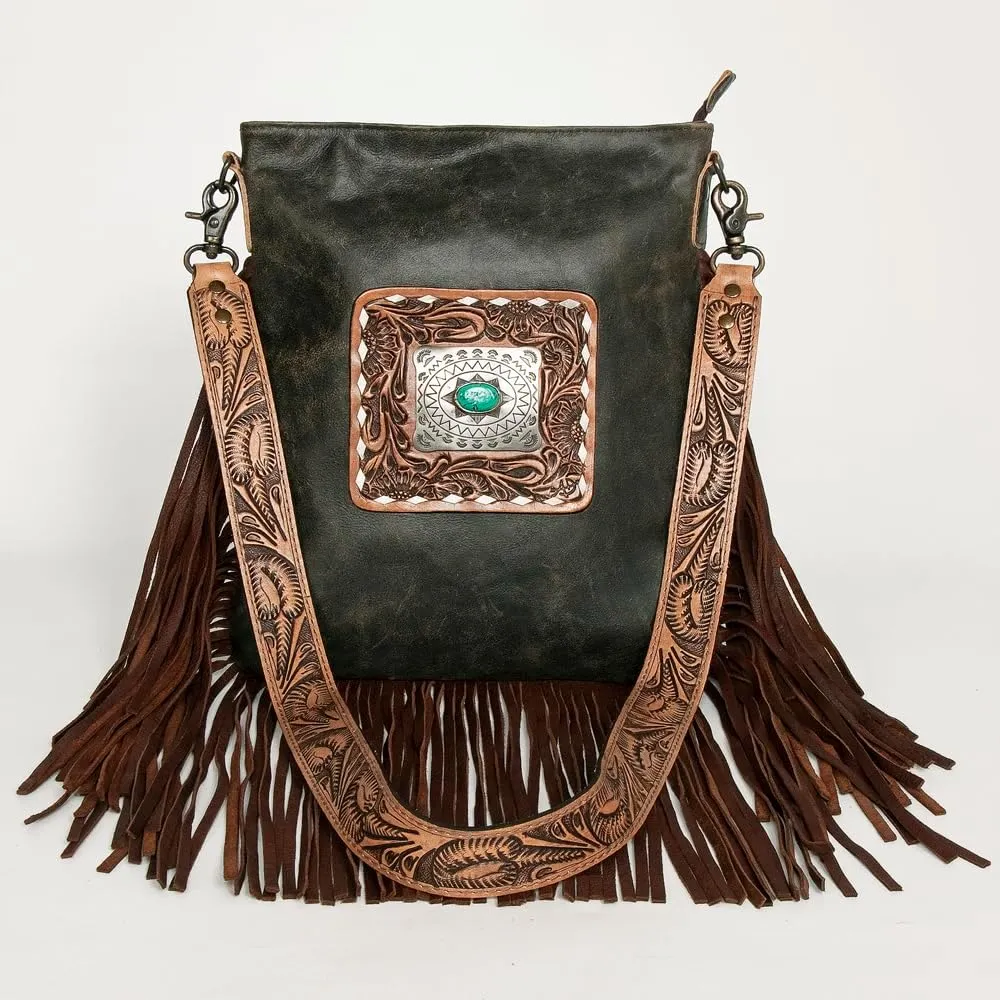 American Darling Messenger Hair On Genuine Leather Women Bag Western Handbag Purse